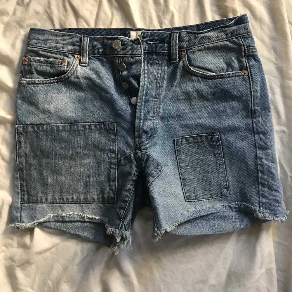 Free people patch work shorts